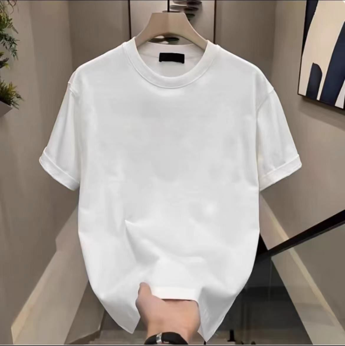 Men's Clothing Summer New Sleeve Trend Brand Youth Bear Pattern Printed T Shirt Round Neck Trendy Fashion Loose Men's Short Sleeve_viptrois.com