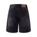 Men's High Street Washed Jacquard Denim Shorts – Relaxed Fit Cargo Shorts (S-3xl) Artisan Washed Texture_viptrois.com