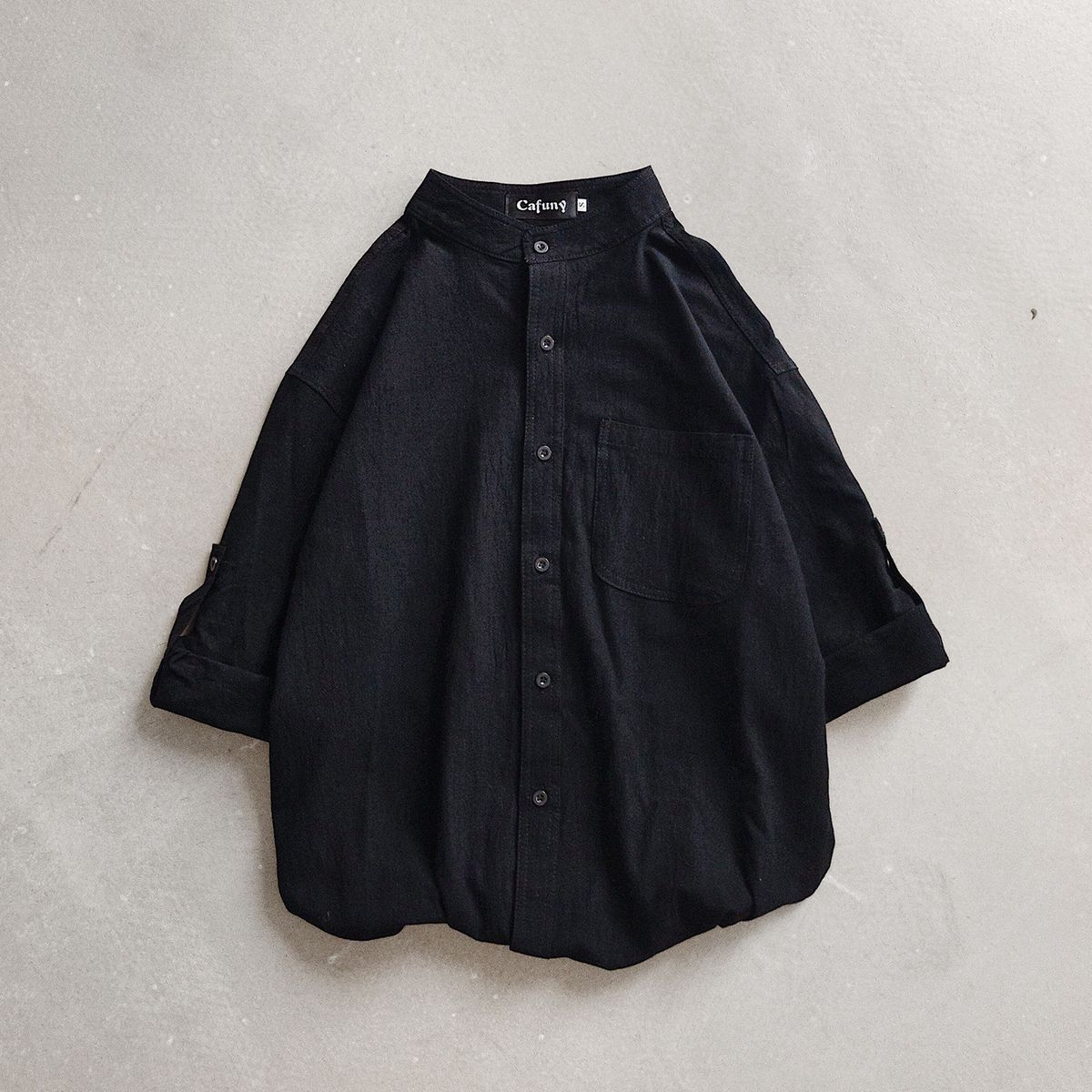 Men's Clothing Spring And Summer Five Quarter Sleeves Mid Sleeve Shirt Handsome Loose Shirt Feeling Three Quarter Sleeves_viptrois.com