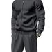 Men's Casual Loose Fit Jacket & Pants Set - Breathable Comfortable Trendy Outfit For Sports & Daily Wear (Black, Gray, Army Green, Navy, Dark Gray)_viptrois.com