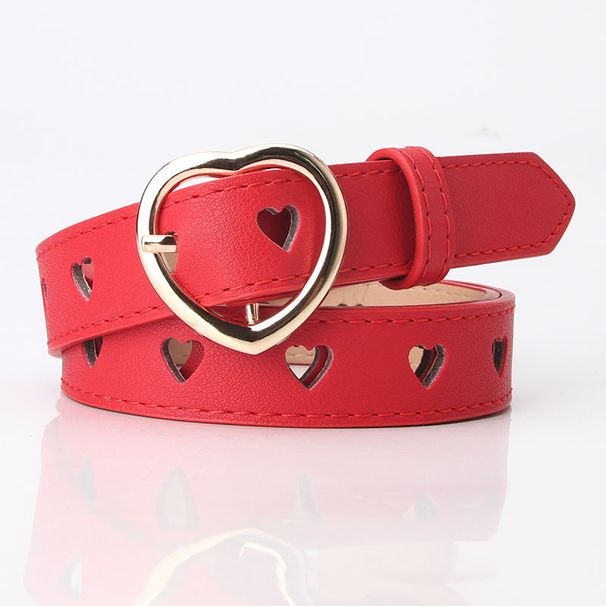 2024 New Perforated Love Hollow Belt for Women's Fashion Versatile Temperament Sweet Girl Dress Decorative Belt_viptrois.com