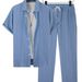 Men's Clothing Casual Loose Short Sleeved Cardigan Beach Suit_viptrois.com