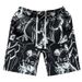 Men's Clothing New Shorts Men's Trendy Loose Graffiti Contrast Color Fashionable Men's Seersucker Breathable Casual Straight Pants_viptrois.com