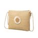 Elegant Straw Square Shoulder Bag For Women - Floral Embellished Crossbody Purse, Casual Boho Summer Handbag_viptrois.com