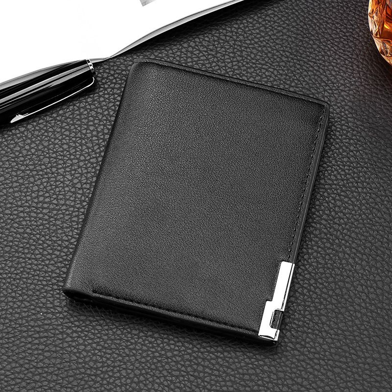 Men’s Bags New Style Wallet Men's Business Atmosphere Simple Large Capacity Multi Card Slots Young Students Wallet Ticket Clip Wallet Card Holder_viptrois.com