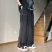 Men's Casual Straight Leg Pants Comfortable Loose Fit Trousers Elastic Waist Striped Design Spring Autumn_viptrois.com