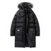 Men's Plus Size Winter Parka With Detachable Faux Fur Hood, Oversized Thickened Long Coat For Extreme Cold Weather_viptrois.com