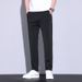 Men's Casual Summer Ice Silk Breathable Thin New Loose Comfortable Sports Straight Long Pants_viptrois.com