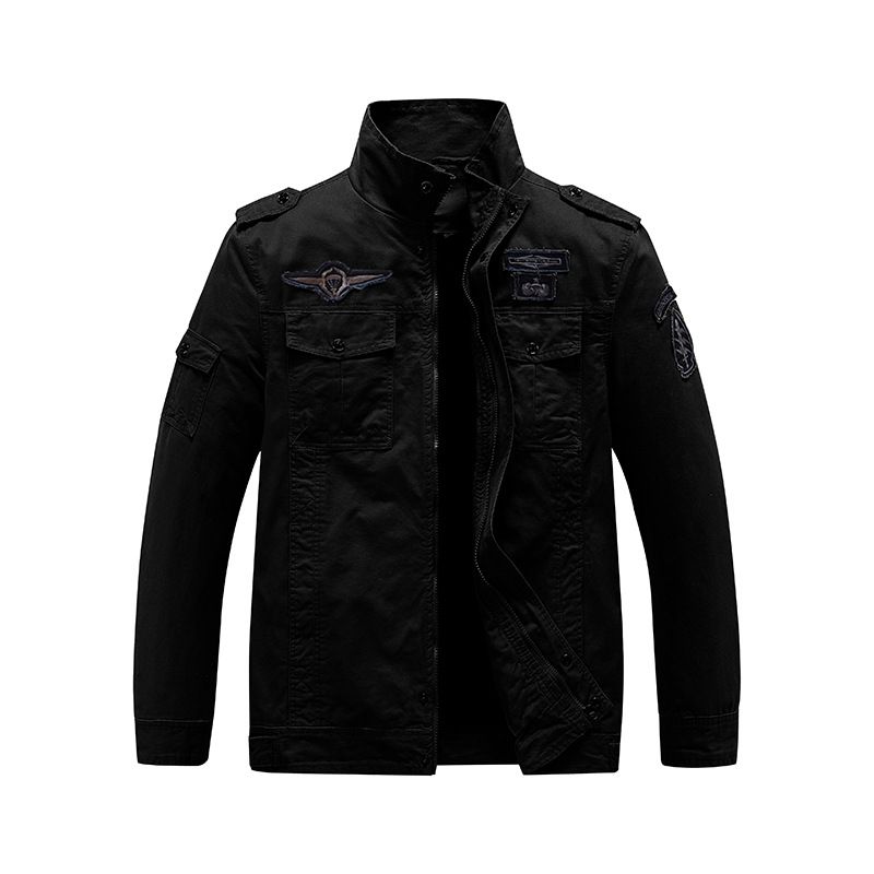 Men's Clothing Vintage Workwear – Stylish & Functional Cotton Utility Jacket – Windproof & Durable – Slim Fit Stand Collar – Lightweight & Heavyweight_viptrois.com