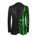 Men's Clothing Spliced Gold Leaf Sequin Blazer Host Emcee Stage Singer Party Dress Annual Meeting Clothing_viptrois.com