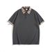 Men's Polo Shirt Casual Short Sleeved Shirt Solid Color Fashion Breathable Polo Shirt Comfortable Button Turn-down Collar Tops_viptrois.com