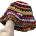 Dopamine bow striped knitted fisherman's for women, 2024 autumn and winter warm hat, big head circumference woolen hat_viptrois.com
