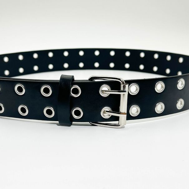 Fashion American Style Internet Celebrity Full Hole For Women Hip Hop Punk Trend Double Row Cool Waist Belt New Model_viptrois.com