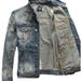 Men's Clothing Retro Blue Denim Jacket Trendy Loose Stretch Jacket Washed Nostalgic Versatile Denim Top_viptrois.com
