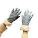 Winter suede warm outdoor windproof and plush thick gloves, women's standard wool mouth cycling touch screen gloves_viptrois.com
