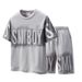 Men's Clothing New Summer Suit Men's Trendy Loose Short Sleeved Cotton T Shirt Shorts Shorts Sports Casual Suit Men_viptrois.com