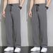 Men's Clothing Men's Ice Silk Casual Pants, New Summer Style, Straight Leg Sweatpants, Trendy Loose Sports Pants_viptrois.com