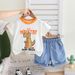 Boys' Outfit Baby's Skateboard Dinosaur Two-piece Set, Korean Version Summer Short Sleeved Outfit, Children's Clothing_viptrois.com