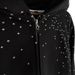 Gothic Star Embroidered Hoodie – Unisex Zip-Up Streetwear Sweatshirt, Oversized Fit, Black (S-Xl)_viptrois.com