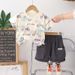 Short Sleeved Baby Full Printed Bicycle Cartoon Summer Children's Cotton Two-piece Set_viptrois.com