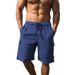 Men's Summer Work Shorts Multi-Pocket Drawstring Beach Pants European American Style_viptrois.com