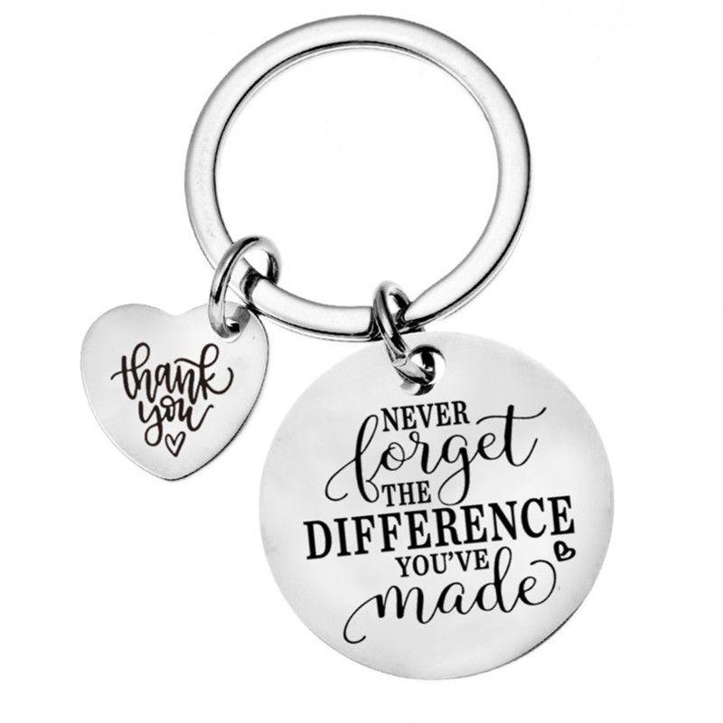 Bag Pendant Inspirational Quotes Stainless Steel Keychain To Give Female Male Friends An Encouraging Gift_viptrois.com