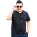Large Size Men's Full Body Printing Casual T-shirt Men's Trend Loose Dark Flower Pullover Summer Thin Short-sleeved T-shirt Men's_viptrois.com