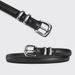 New three-piece silver buckle women's thin belt high-grade versatile simple student youth decorative belt female in stock_viptrois.com
