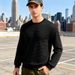 Cross-border Spring And Autumn American New Products Loose Casual Men's Simple Sports Jacquard Crew Neck Long-sleeved Sweater_viptrois.com