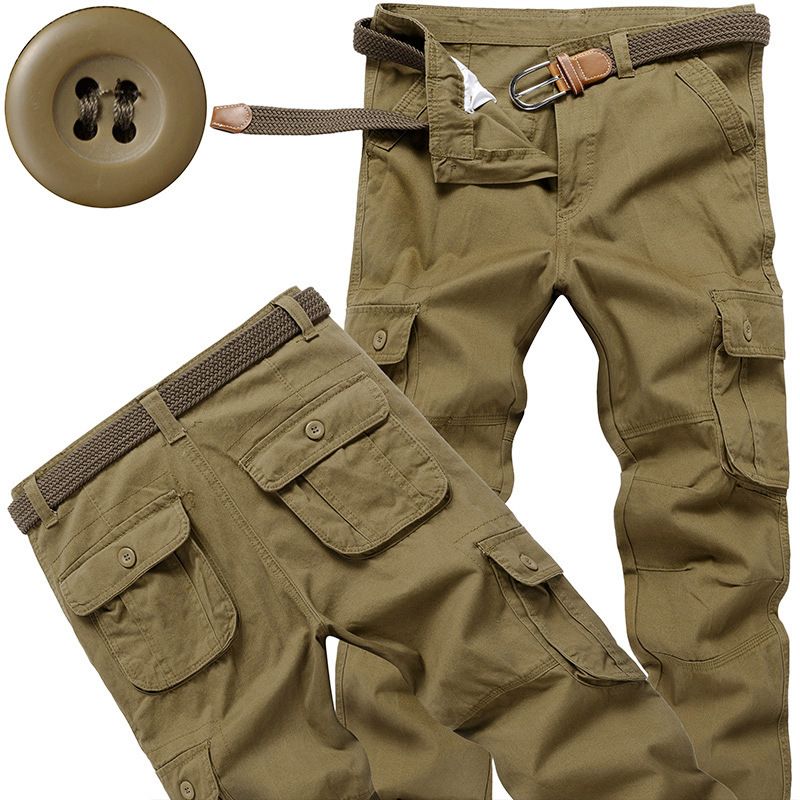 Premium Products Italian Men's Work With Multiple Pockets, Casual Loose Plus Size Pants, Foreigner Pants_viptrois.com