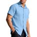 Men's Short-Sleeve Button-Up Shirt – Lightweight Style Casual Shirt For Summer_viptrois.com
