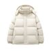 Hooded Padded Jacket For Men And Women Loose Thickened Padded Jacket Removable Hat Padded Jacket_viptrois.com