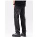 Men's Clothing Spring And Autumn Retro Jeans Men's Loose Straight Pants Trendy Stitching Washed Workwear Denim Trousers_viptrois.com