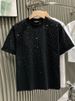 European Fashion Trendy Brand Light Luxury Men's Short Internet Celebrity Niche Hot Diamond High-end Round Neck Half_viptrois.com