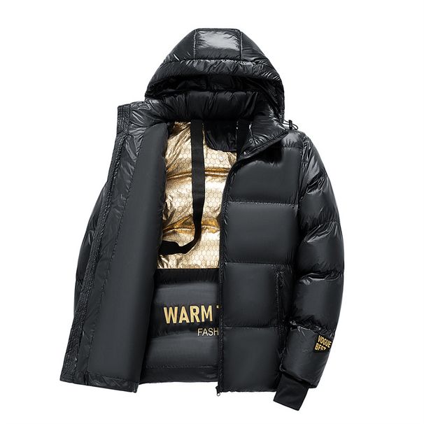 Men's Cotton Clothes Black Gold Super Thick Cotton-padded Clothes Cold-proof Couples Hooded Removable Cold-proof Thickened Warm Jacket_viptrois.com