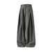 Men's Clothing Pleated Design Textured Casual Pants Men's Autumn Style Drape Loose Straight Trousers Trendy Brand Retro Silhouette Long Pants_viptrois.com