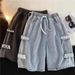 Men's Clothing Denim Shorts Summer Thin Loose Shorts Fashion Brand Ins High Street Casual Washed Shorts_viptrois.com