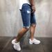 Men's Clothing New Denim Shorts With Holes Slim Fit Men's Mid Pants Men's Mid Pants_viptrois.com