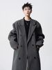 Heavy Woolen Coat Men's Spring, Autumn And Winter Korean Version Medium And Long Shoulder Padded Jacket Vibe College Style Versatile Trench Coat Tide_viptrois.com