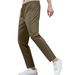 Summer Men's Light Sports Casual Pants Breathable Midweight Polyester Straight Leg Mid Waist Machine Washable_viptrois.com