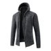 Men's Zip-Up Hooded Fleece Sweatshirt - Casual Warm Pullover With Stand Collar, Soft Knit Fabric, Lightweight & Comfortable For Autumn_viptrois.com