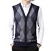 Men's Wool Blend V-Neck Sleeveless Vest - Stylish & Versatile Knit Cardigan For Casual & Smart Wear_viptrois.com
