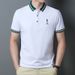 2024 Summer Pure Cotton POLO Shirt, Fashionable Casual High-end Embroidered Turn-down Collar Short Sleeve T-shirt Men's_viptrois.com