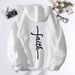 Men's Clothing sweatshirt faith fashion printed hooded back collar plus velvet sweatshirt_viptrois.com