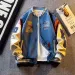 2025 Neue Frühjahr Männer Woolen Jacke Bestickt Vintage Stil Koreanische Trendy Baseball Uniform Patchwork Leder Mantel_viptrois.com