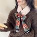 Christmas woolly scarf women's plush bib streamer patchwork warm neck_viptrois.com