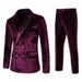 2023 Spring/Summer New Suit Set Slim Fit Double Breasted European Size Block Color Men's Evening Best Man Dress_viptrois.com