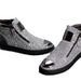 European Warm Series Fashion Short High-top Sneakers Single British Style Height-increasing Martin Boots Hairstylist Leather Sequin Men's_viptrois.com