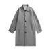 Men's Long Coat Autumn Winter Fashionable Loose Casual Stylish Jacket With Multiple Pockets, Slim Fit, Polyester Blend, Black/Brown/Grey/Khaki_viptrois.com