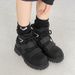 Men's Shoes Niche Autumn New Velcro Martin Boots Functional Style Deconstruction High Top Motorcycle Style Work Boots Heightening Boots_viptrois.com